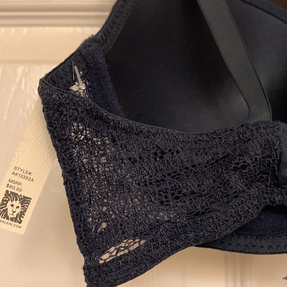 2 Pack Anne Klein 34C Bras Navy Tan Lace Trim Excellent Quality NWT - Picture 4 of 8